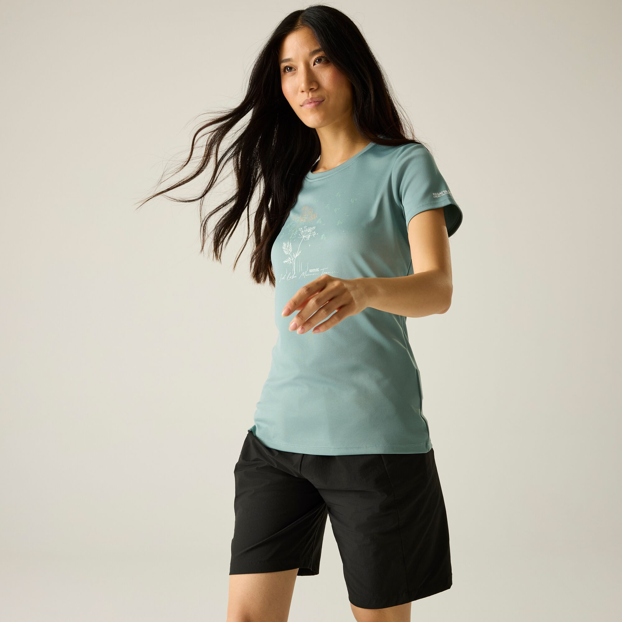 T-shirt Fingal Slogan Regatta Verde-azulado-2