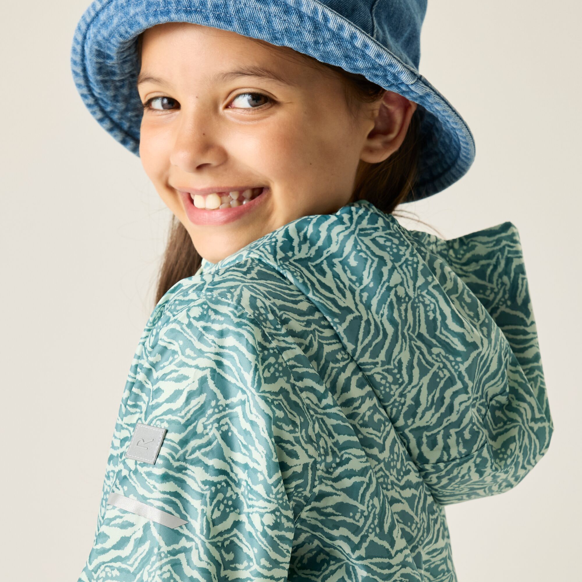 Impermeável Infantil Printed Lever Ii Regatta Azul-turquesa-4