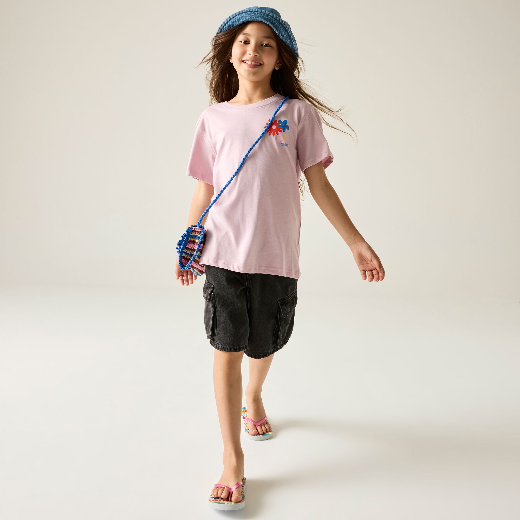 T-shirt Infantil Bosley Regatta Rosa-claro-3