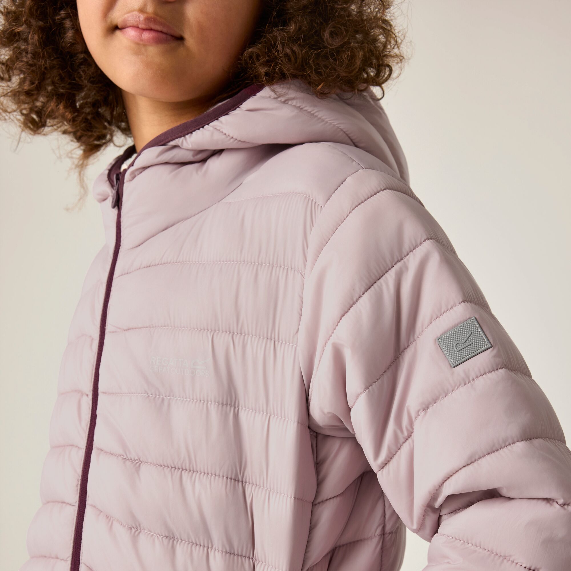 Casaco Infantil Hooded Marizion Regatta Malva-4