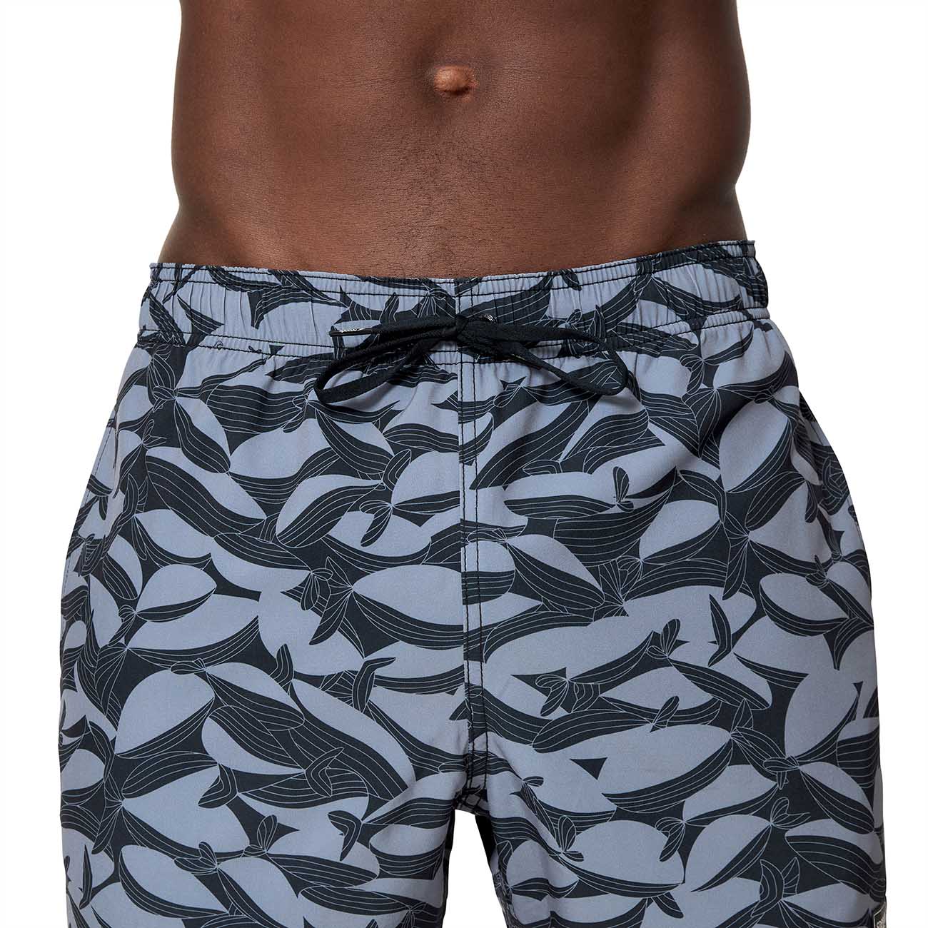 Fato de Banho de Natação Print Redondo Edge Volley 16 Speedo Cinzento-escuro-2
