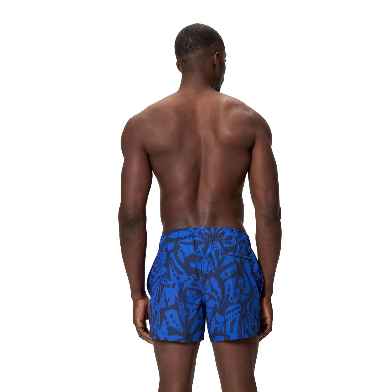 Fato de Banho de Natação Print Redondo Edge Volley 14 Speedo Azul-marinho-3