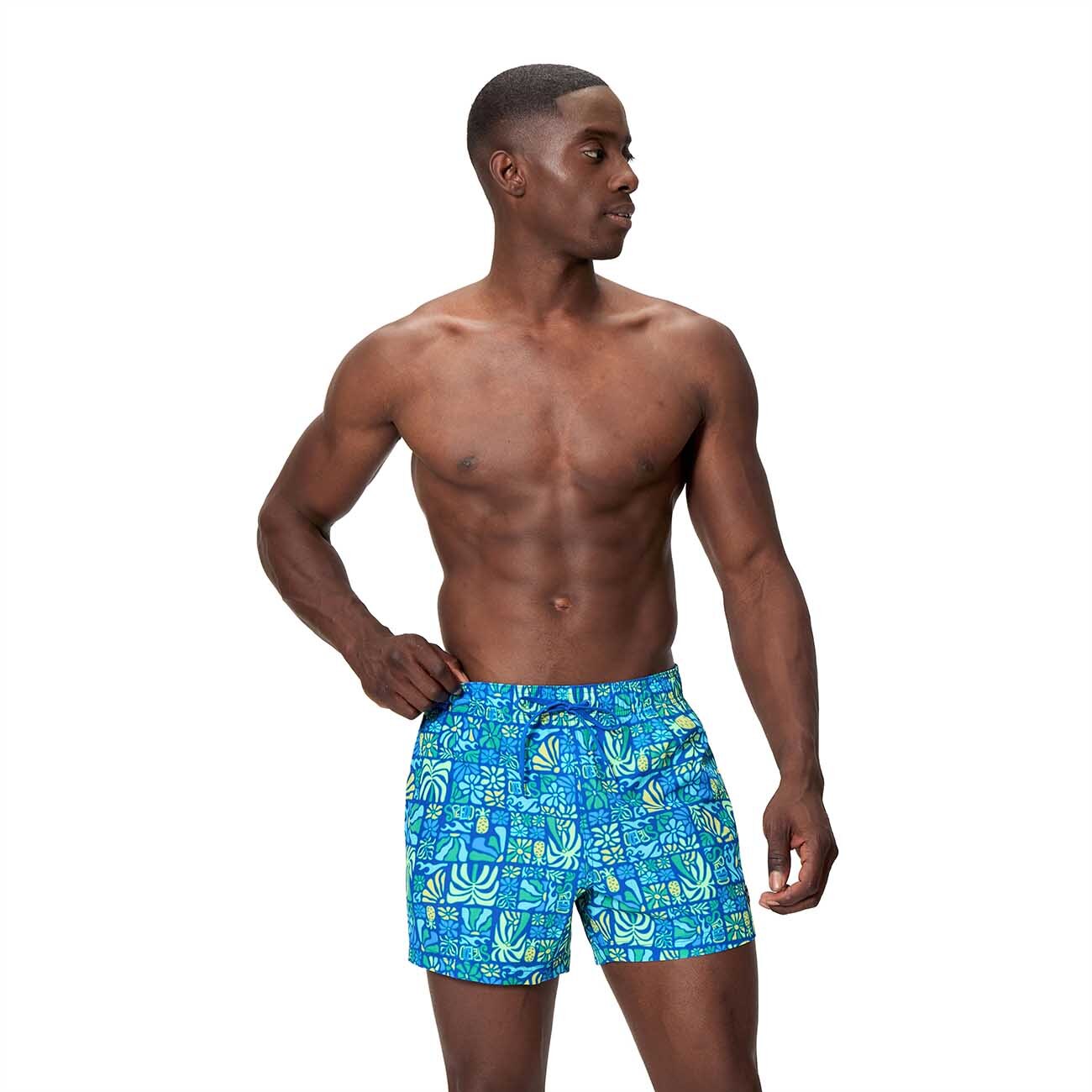 Imagem 0 de Fato de Banho de Natação Print Redondo Edge Volley 14 Speedo