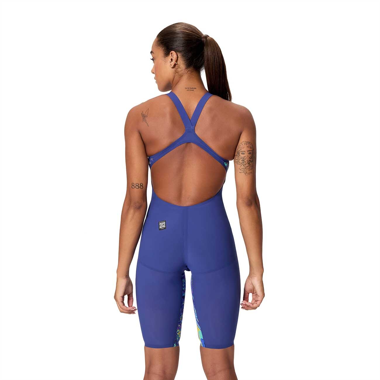 Fato de Banho de Natação Fastskin Lzr Pure Valor 2 Printed Openback Kneeskin Speedo Multicolor-3