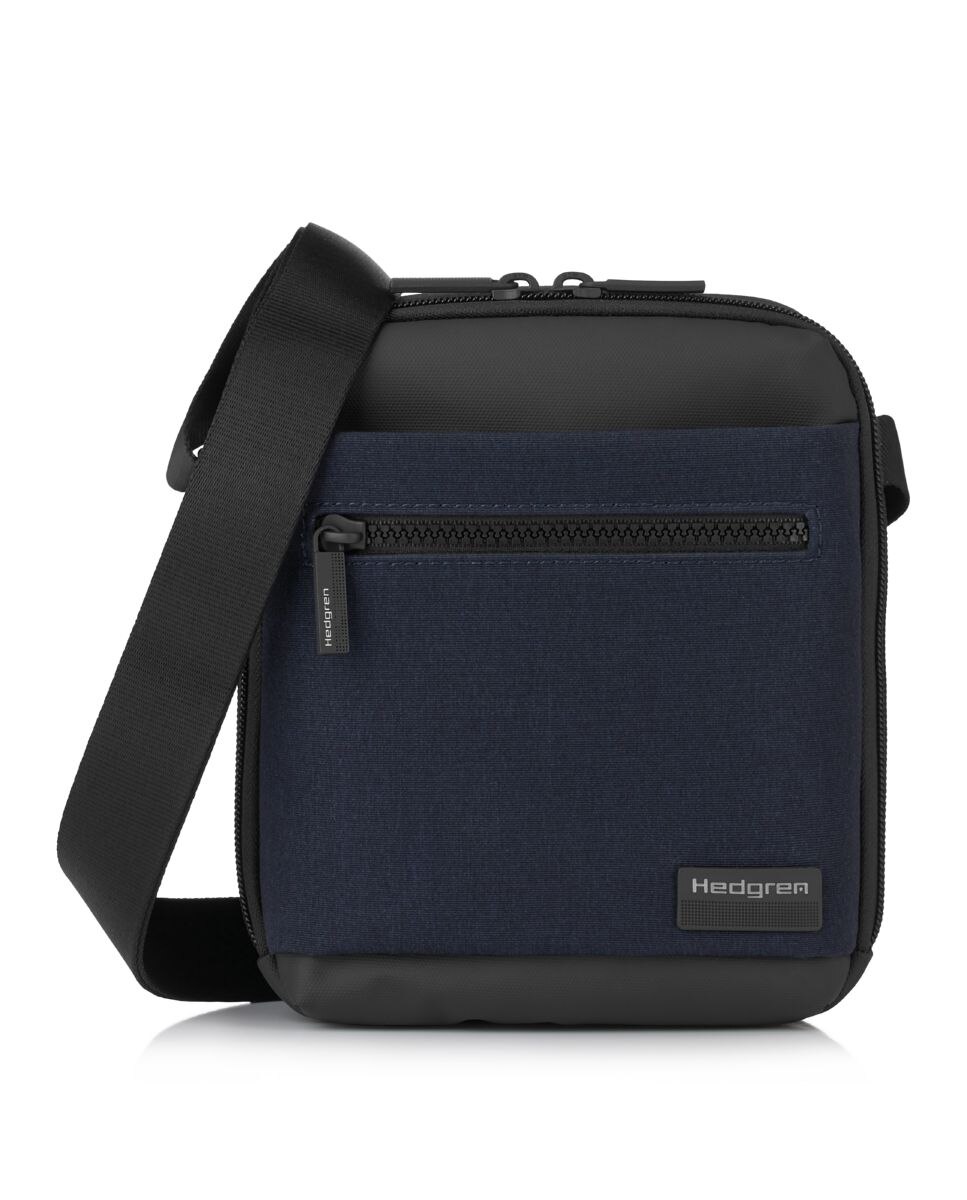 Imagem 0 de Bolsa de Cruzar Vertical de Homem em Azul Elegante 7" RFID HEDGREN App