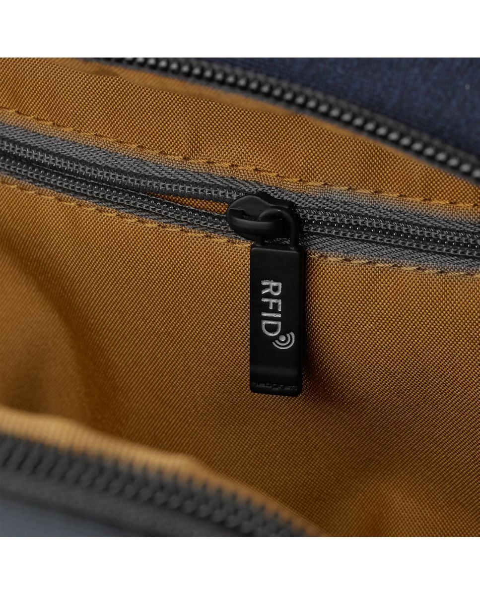Bolsa de Cruzar Vertical de Homem em Azul Elegante 7" RFID HEDGREN App Azul-6