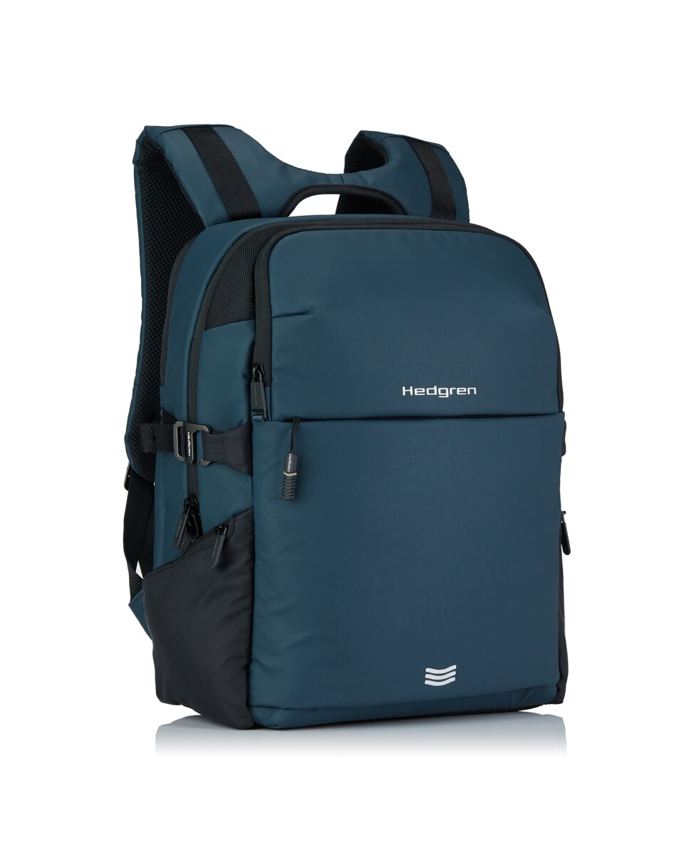 Mochila de Homem 3 compartimentos 15,6" RAIL com tecnologia RFID em Azul Preto-2