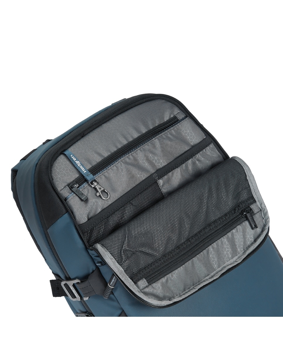 Mochila de Homem 3 compartimentos 15,6" RAIL com tecnologia RFID em Azul Preto-4