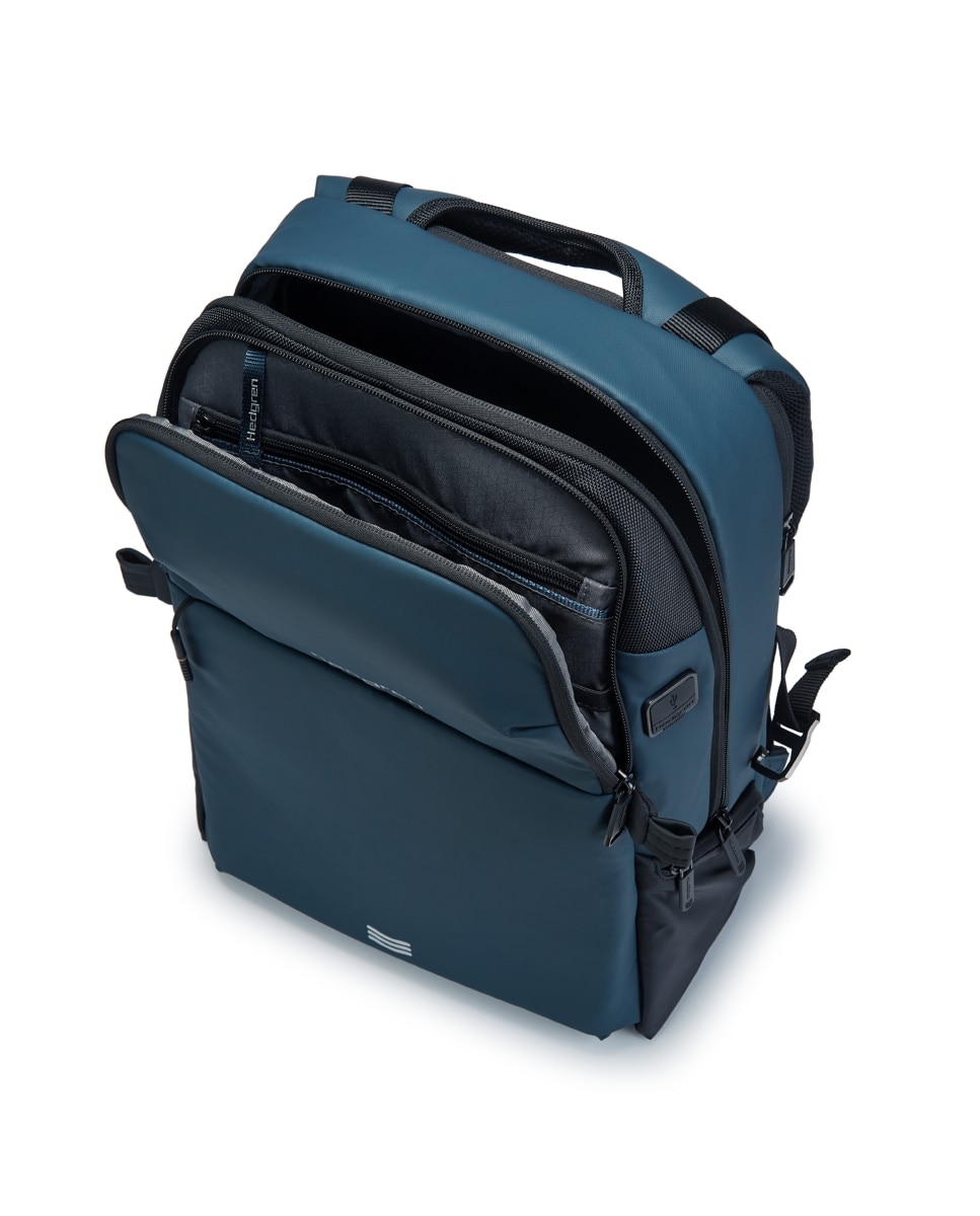 Mochila de Homem 3 compartimentos 15,6" RAIL com tecnologia RFID em Azul Preto-6
