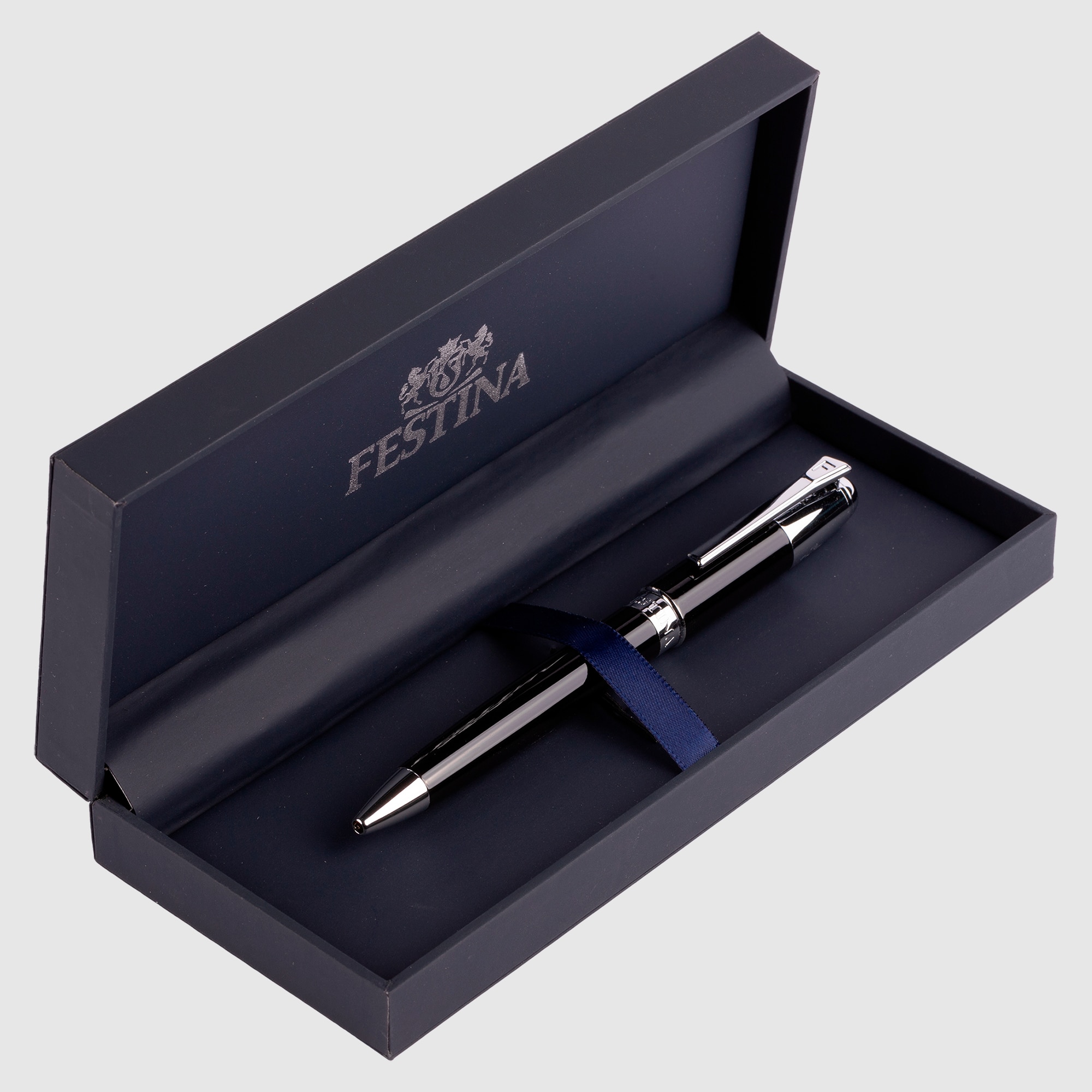 Caneta Festina FWS4110/A Textura Suave em Preto Preto-2