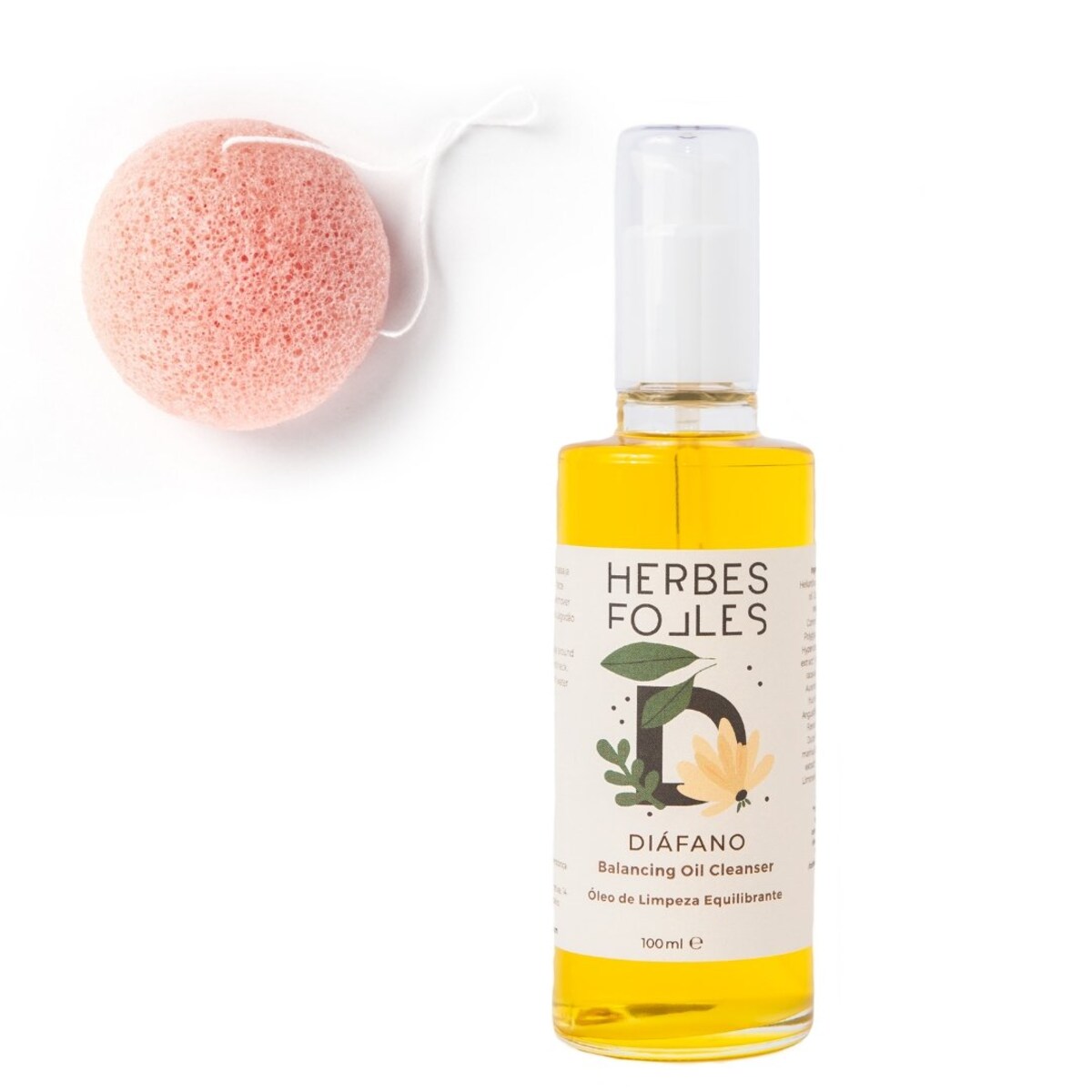 Diáfano Óleo de Limpeza 100ml + Esponja Vermelha 1