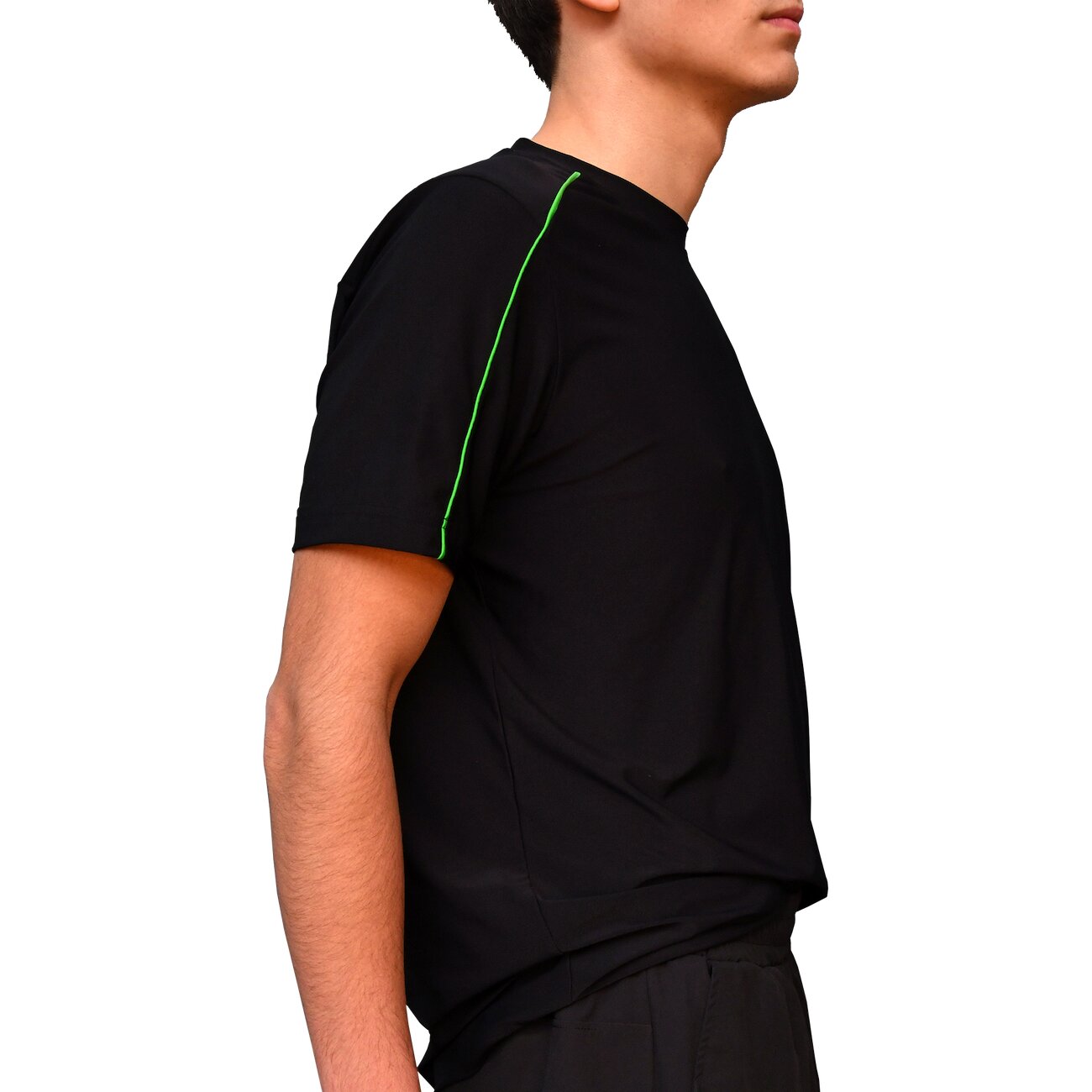 T-shirt de padel Performance Preto & Verde Preto-3