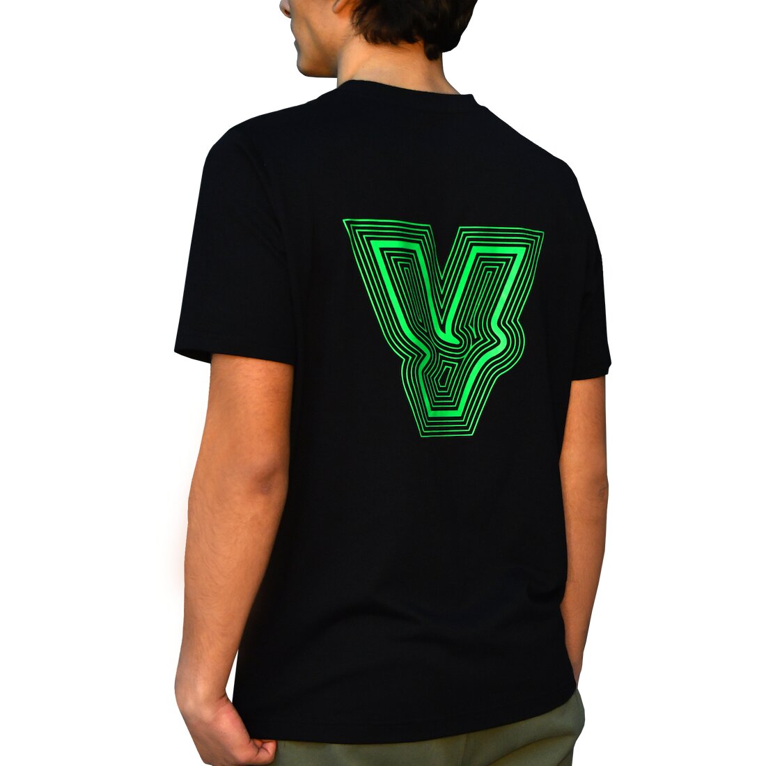 Imagem 0 de T-shirt Casual Preta V