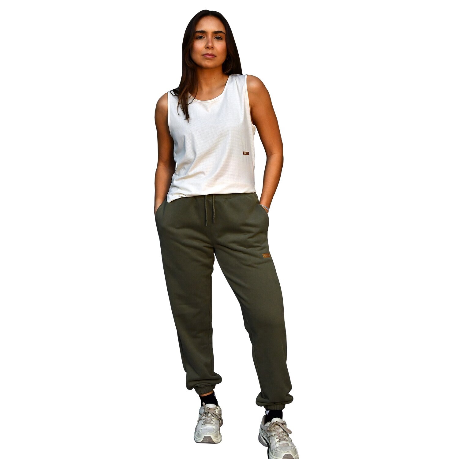Calças Jogger Verde & Dourado Verde-4