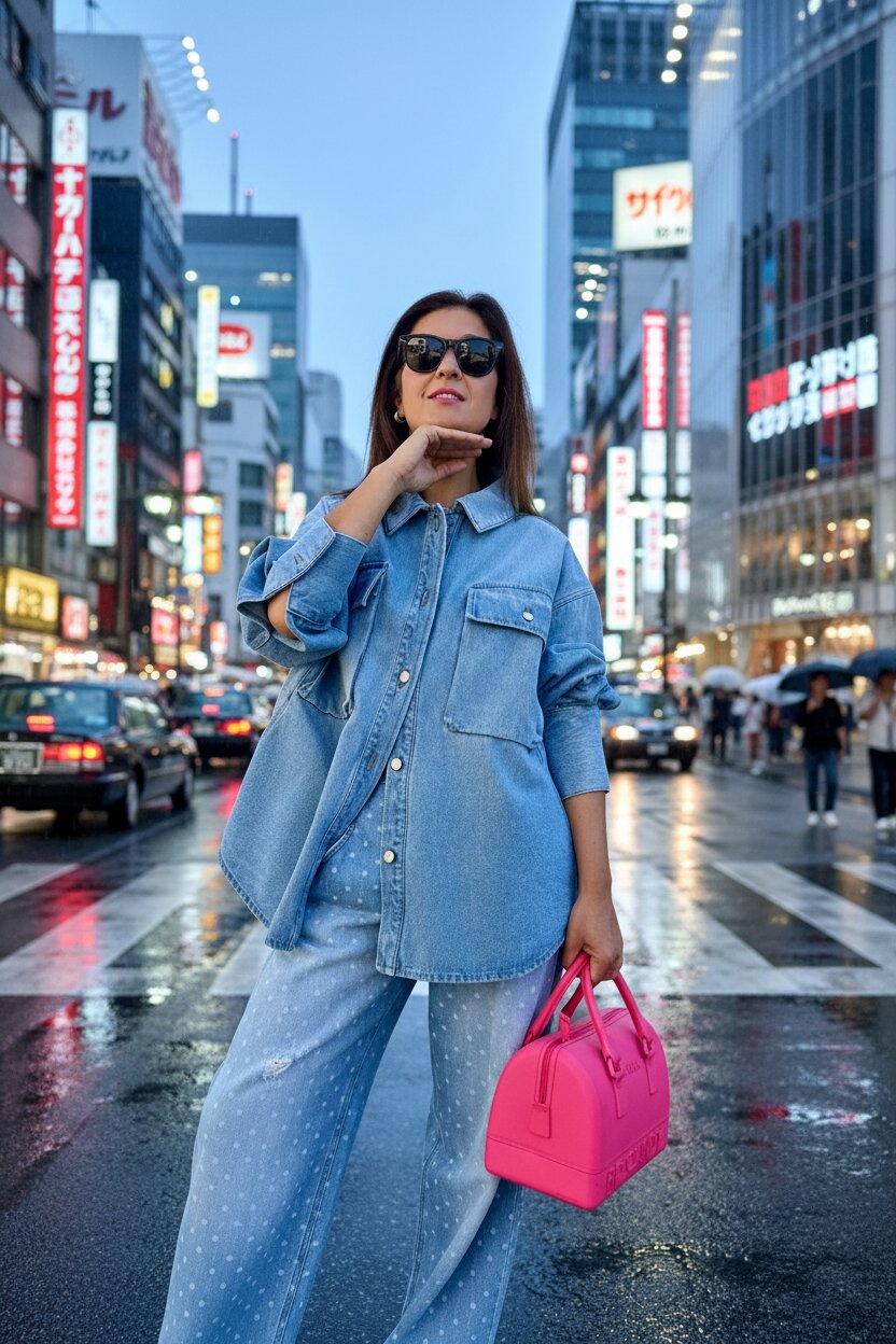 Overshirt Denim 100% Algodão (Unisexo) Azul-4