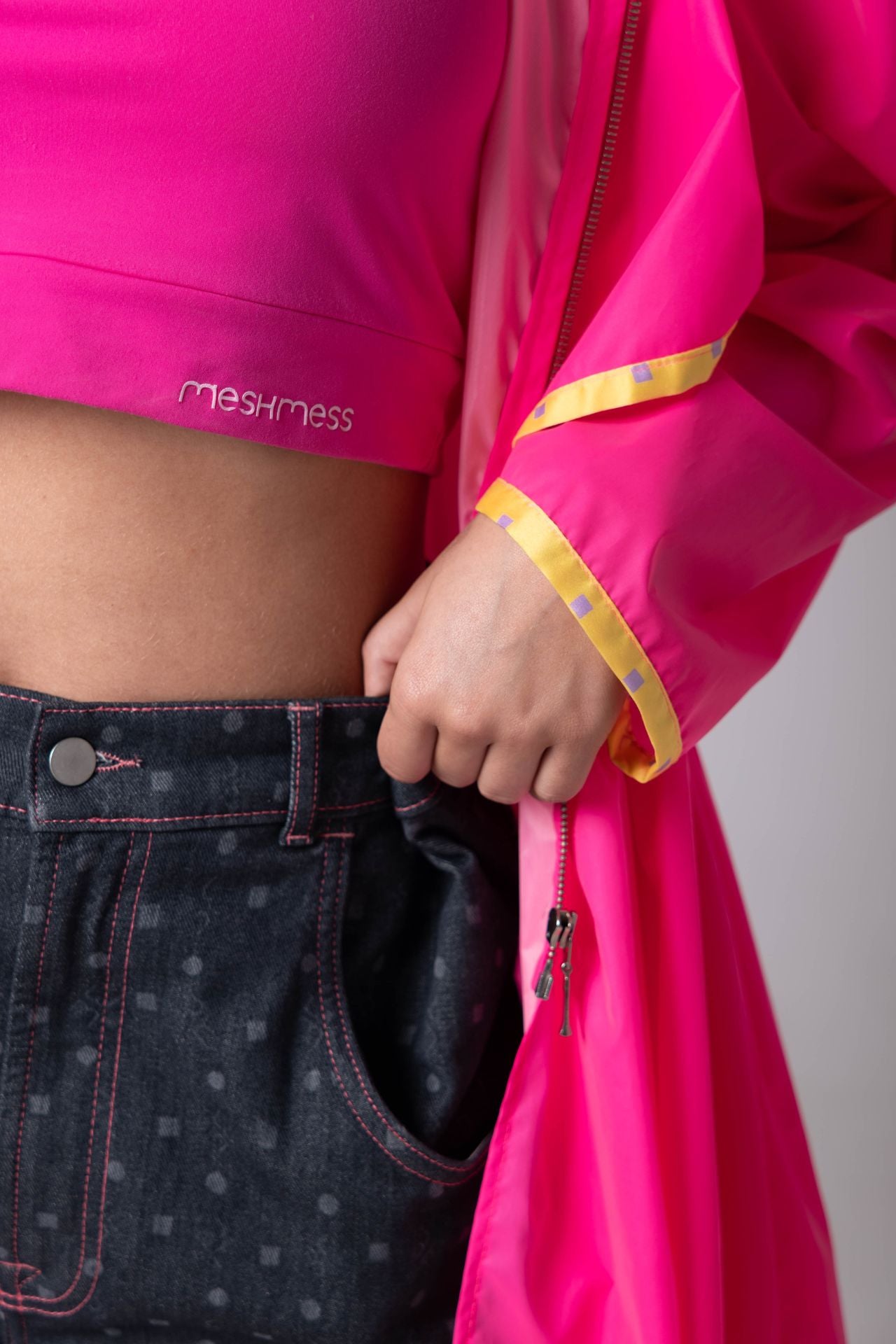 Crop Top Alças de Malha Conforto Rosa-1