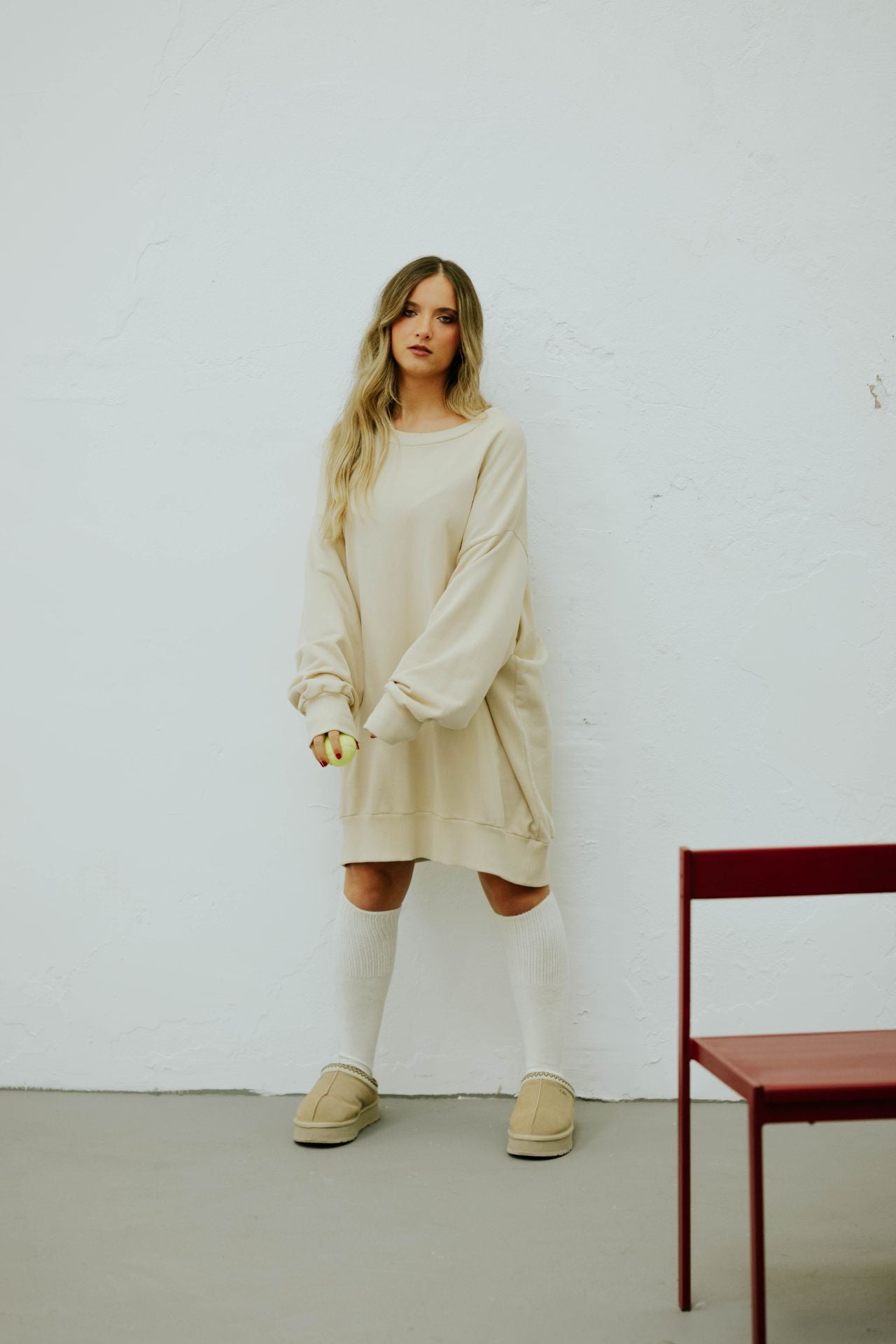 Sweatshirt Oversized Estampada Cru-2