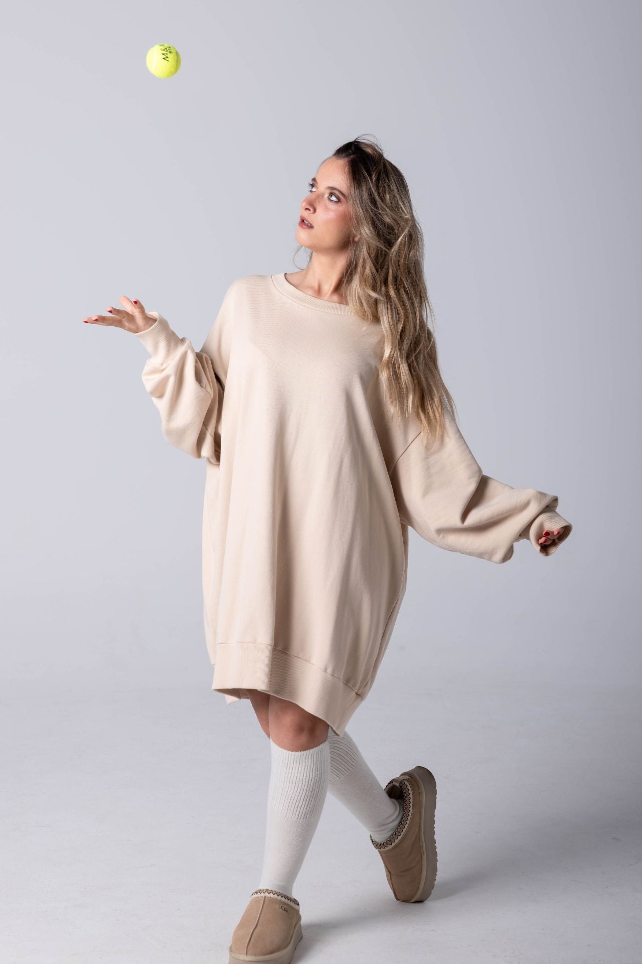 Sweatshirt Oversized Estampada Cru-3