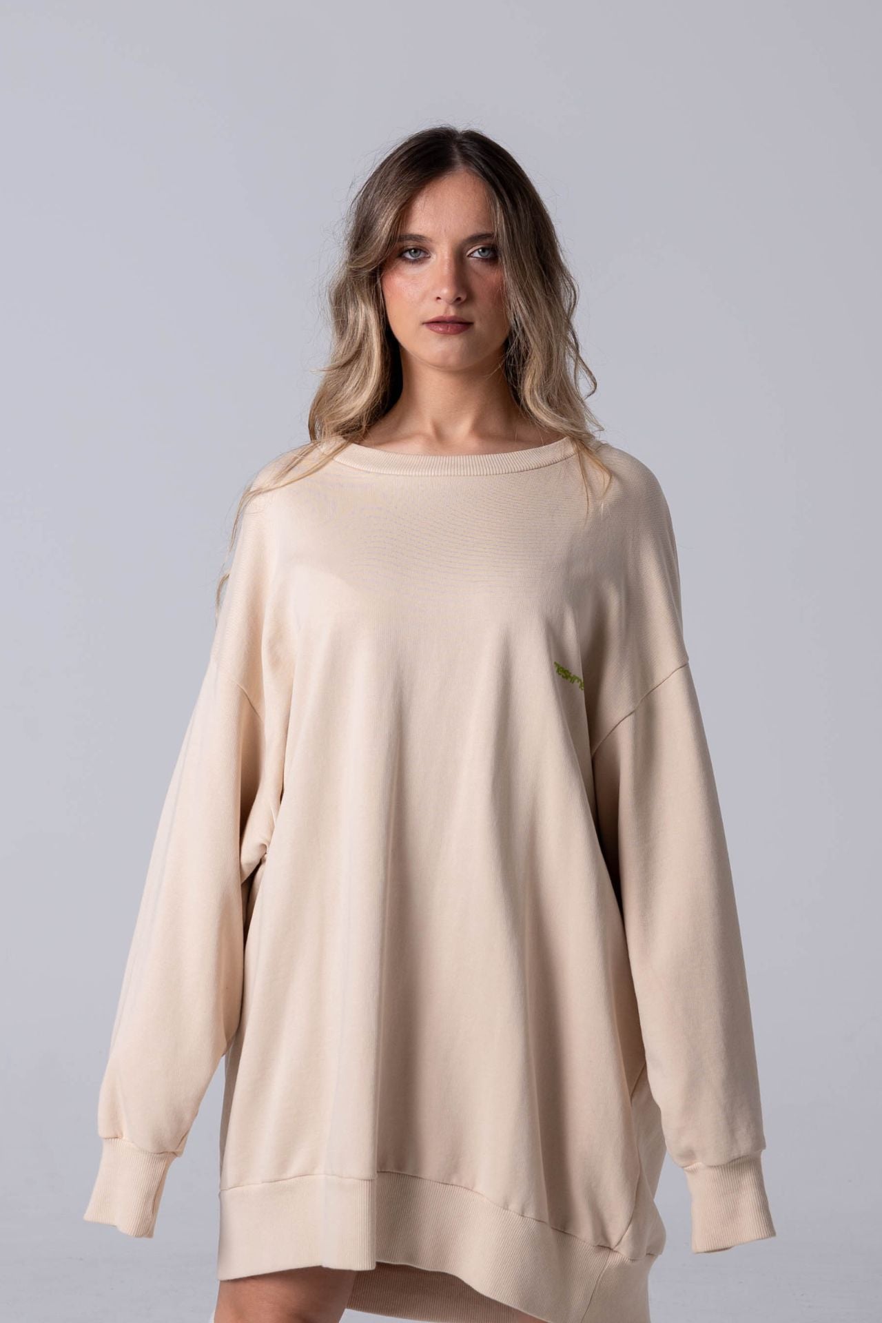 Sweatshirt Oversized Estampada Cru-4