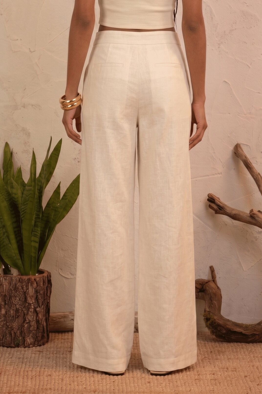 Linen Classic Trousers Cru-2