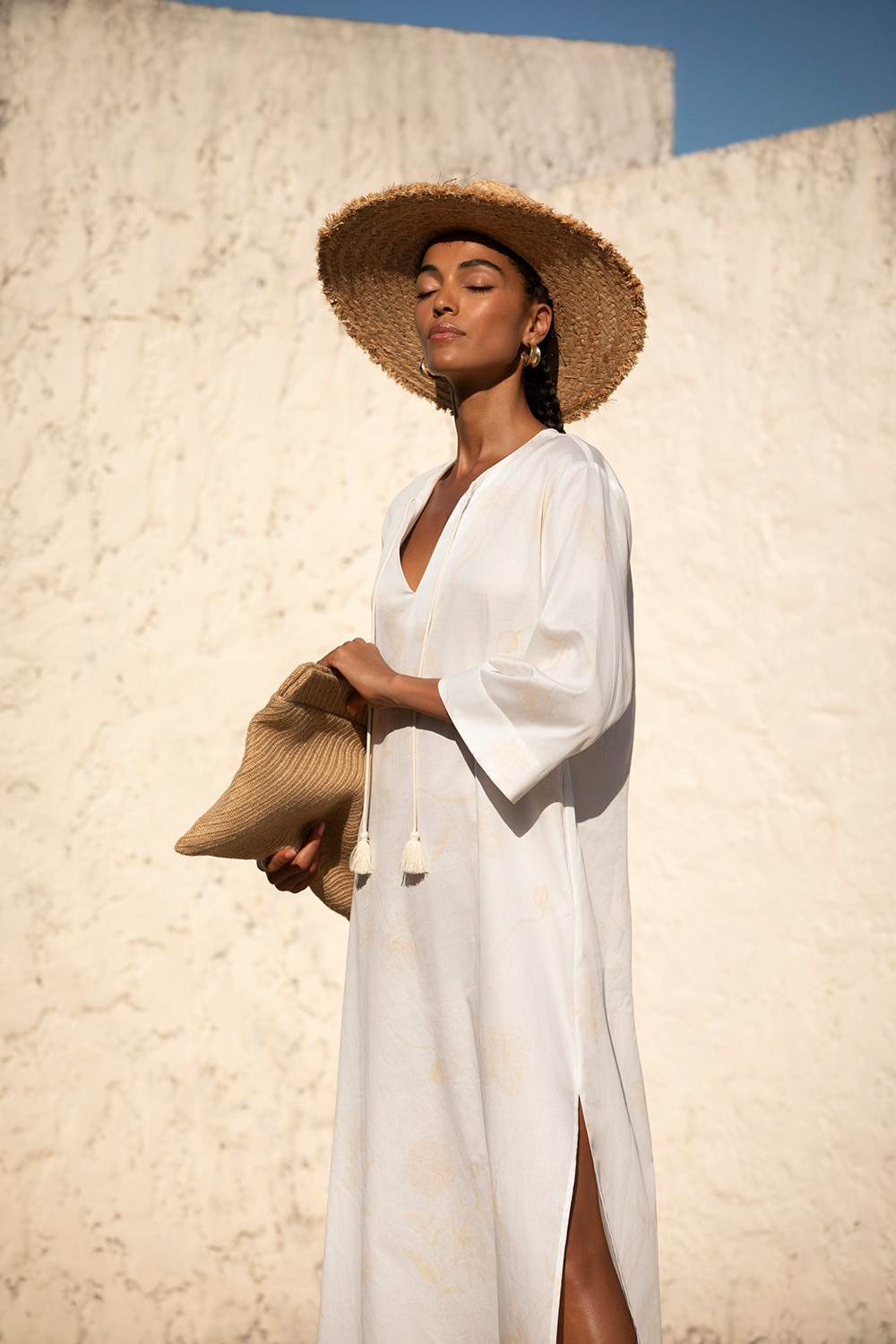 Kaftan de Algodão Cru-2