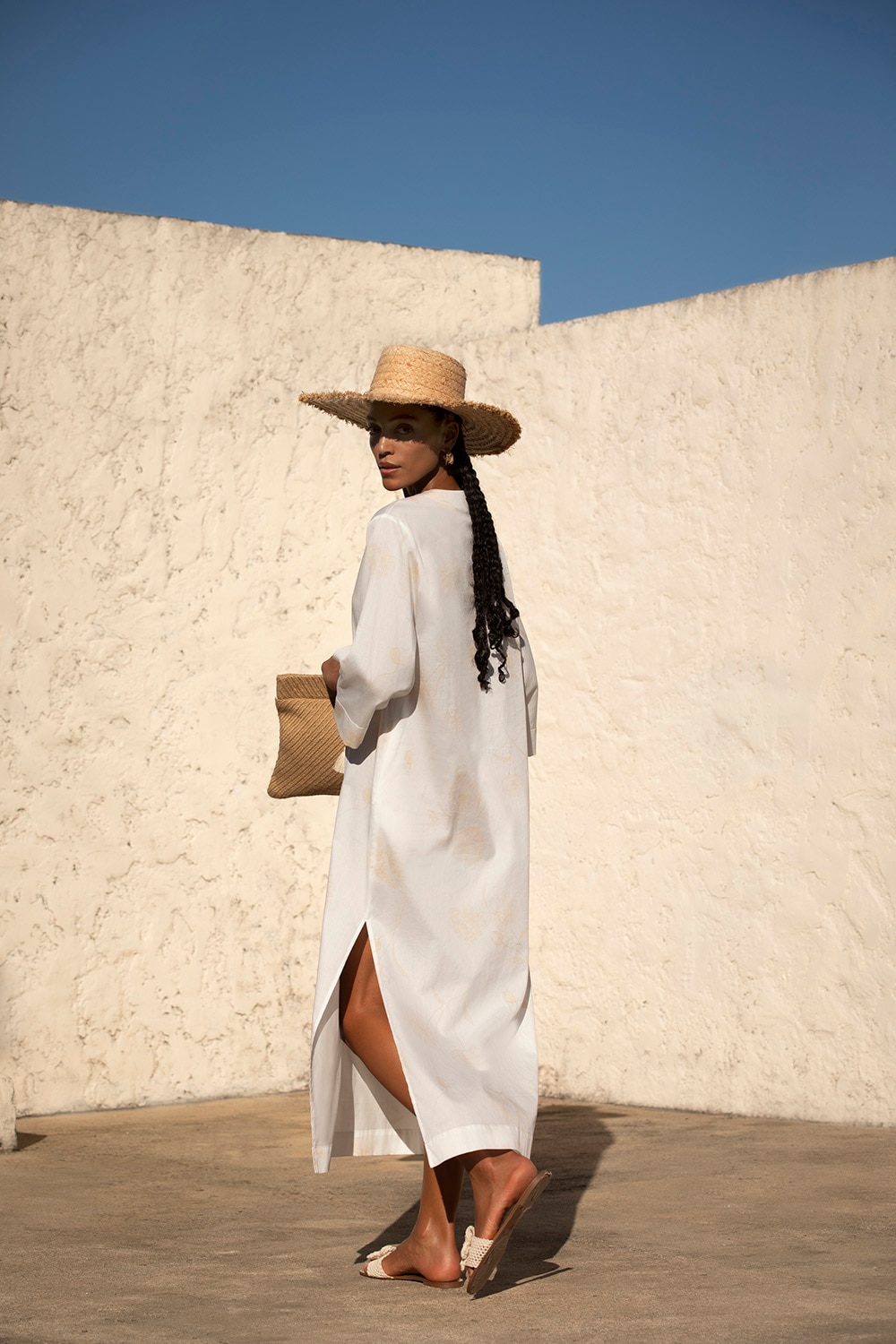 Kaftan de Algodão Cru-3