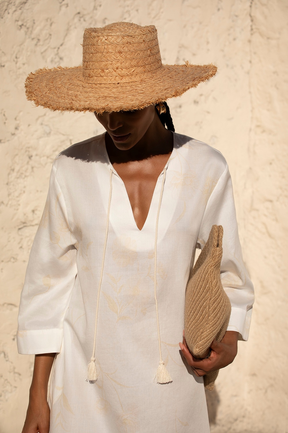 Kaftan de Algodão Cru-4