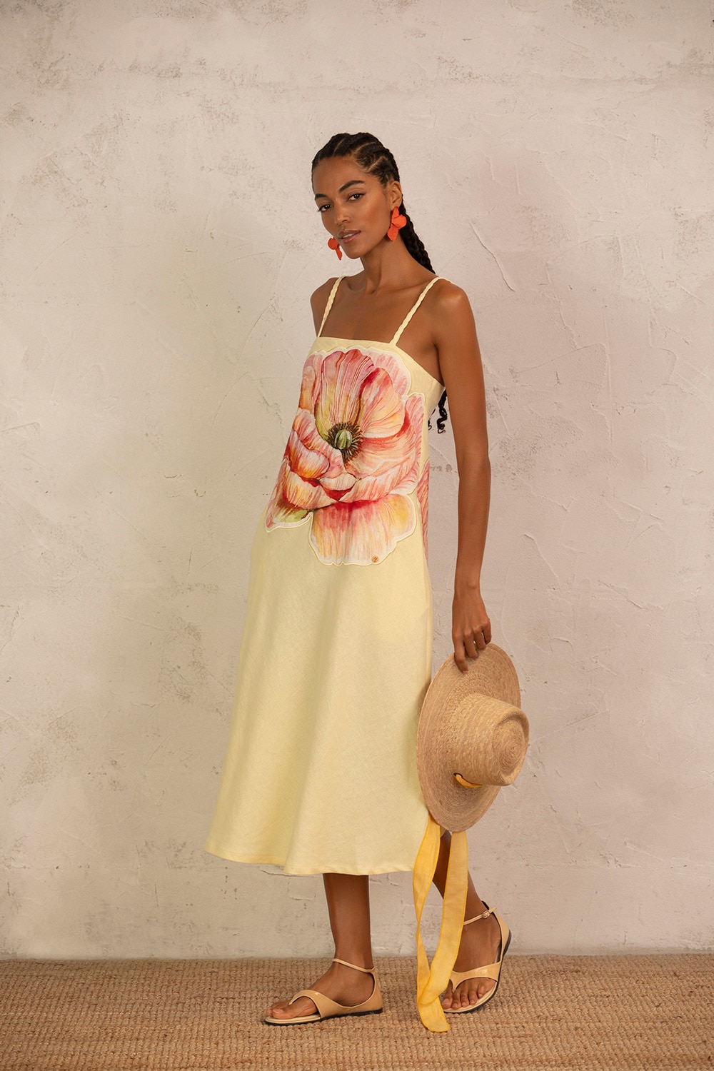 Imagem 0 de Vestido flor amarelo