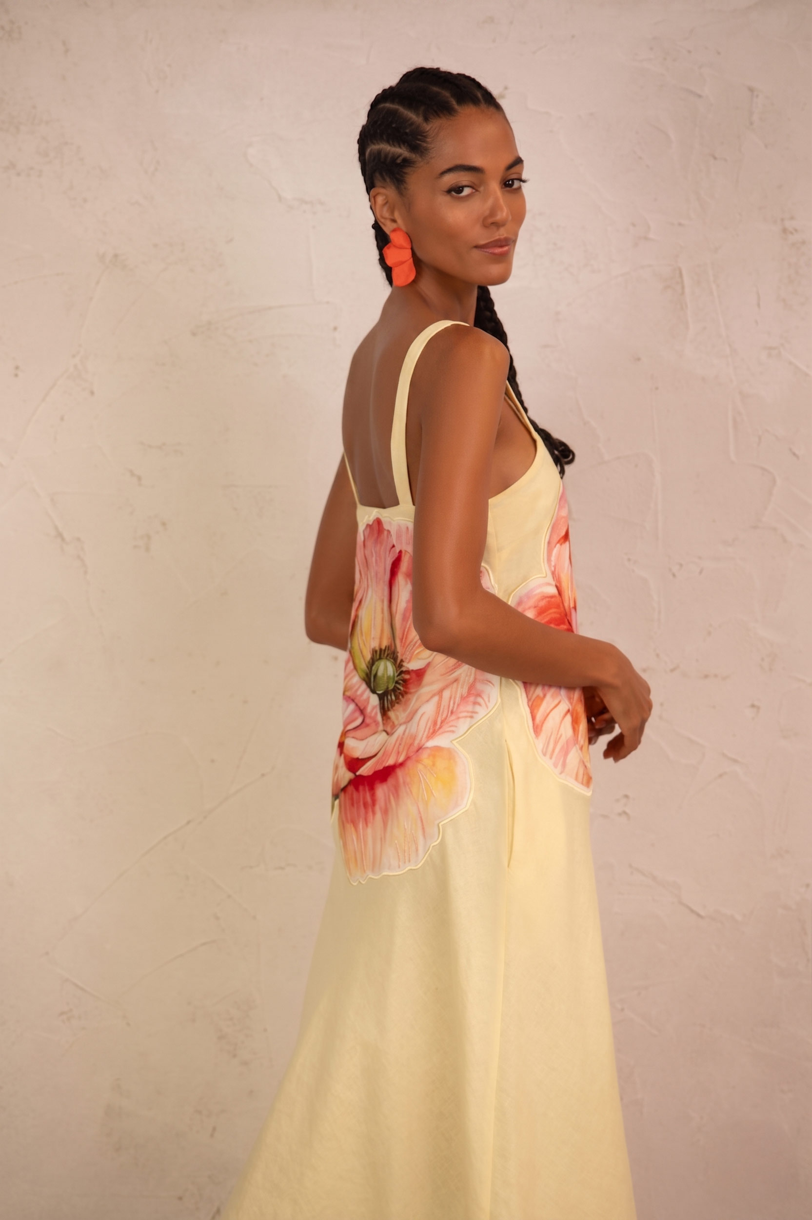 Vestido flor amarelo Amarelo-3