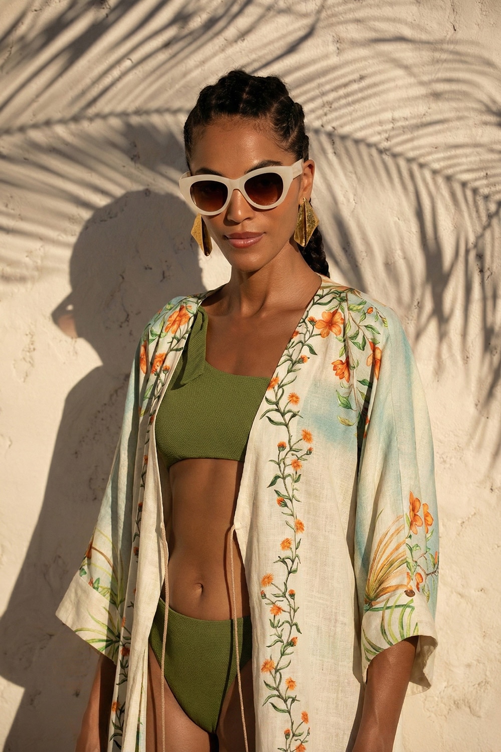 Long Kimono Tropical Bloom Estampado-2