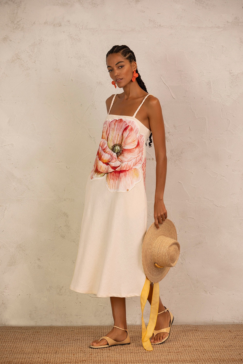 Imagem 0 de Vestido flor creme