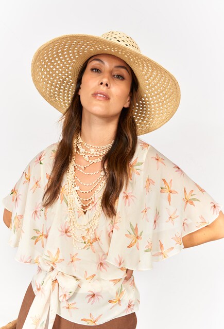Imagem 0 de Blusa com Trespasse Estampado