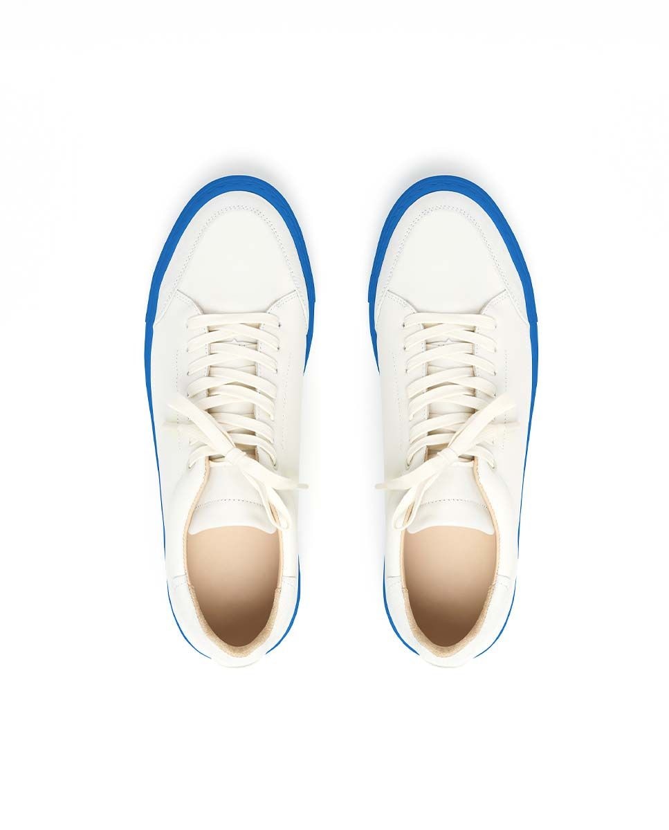 Sapatilhas premium em pele feitas com materiais sustentáveis Azul-índigo-4