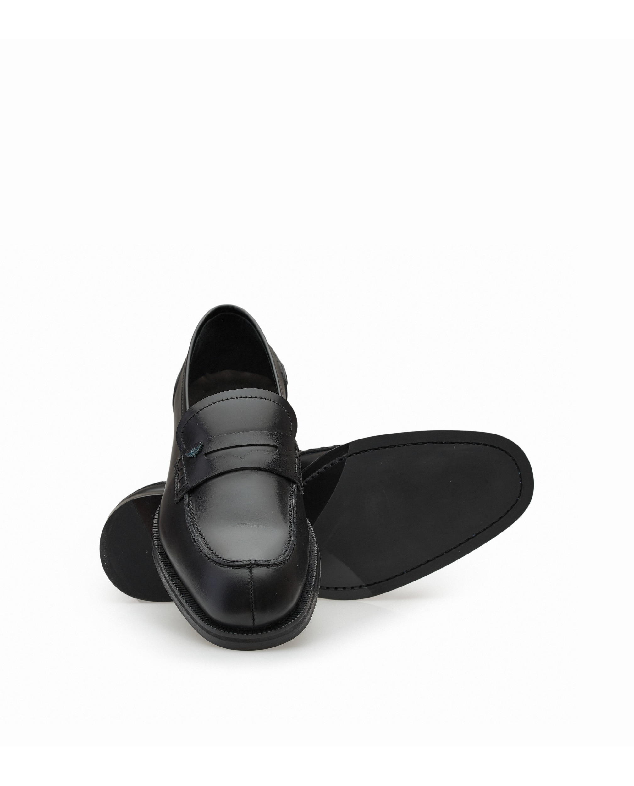 Mocassin Clássico em couro e sola em couro Preto-3