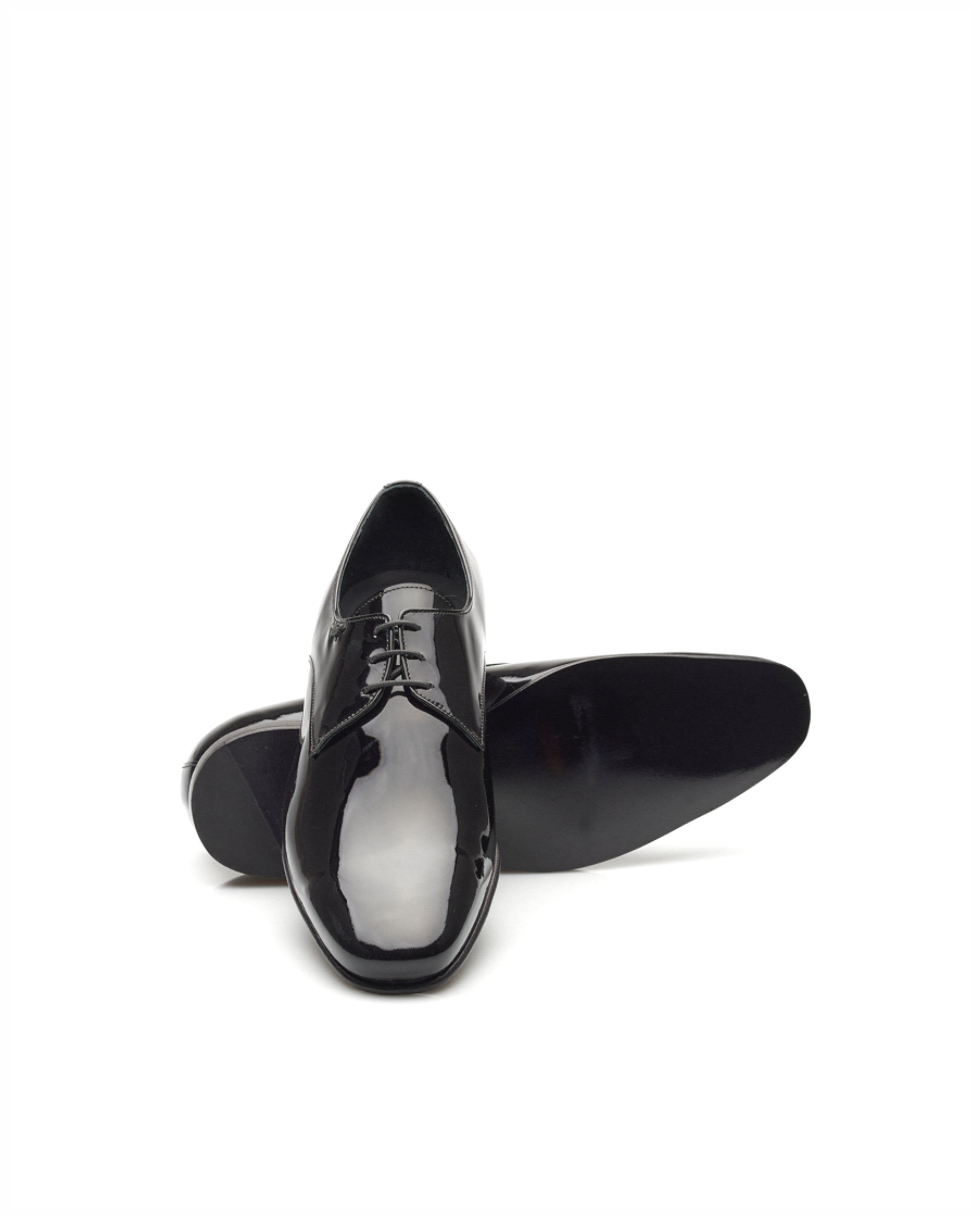 Derby elegante em Verniz, com forro em pele e detalhes exclusivos Miguel Vieira Preto-2
