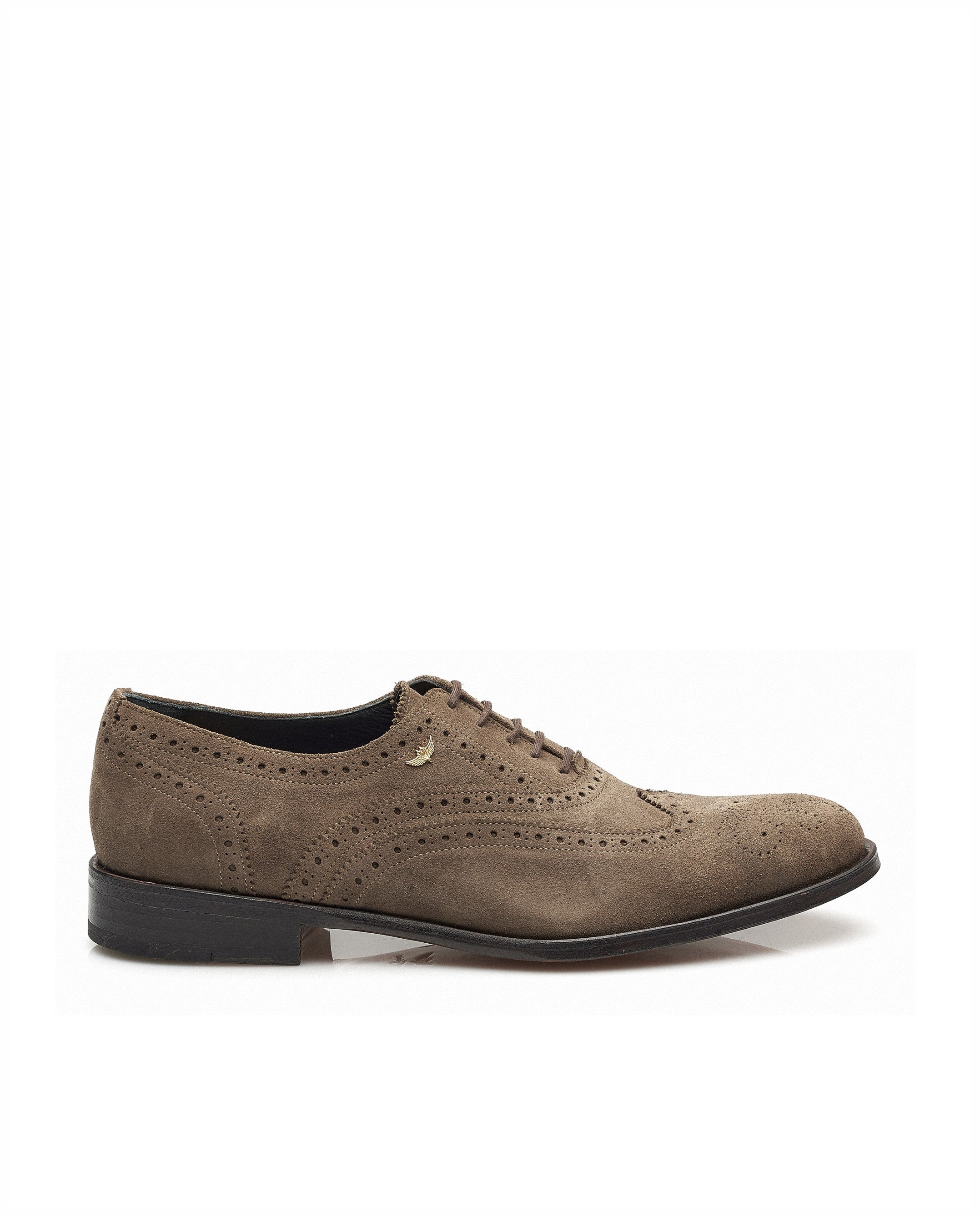 Imagem 0 de Oxford em suede, com cordões em algodão, forro em pele e detalhes brogue Miguel Vieira