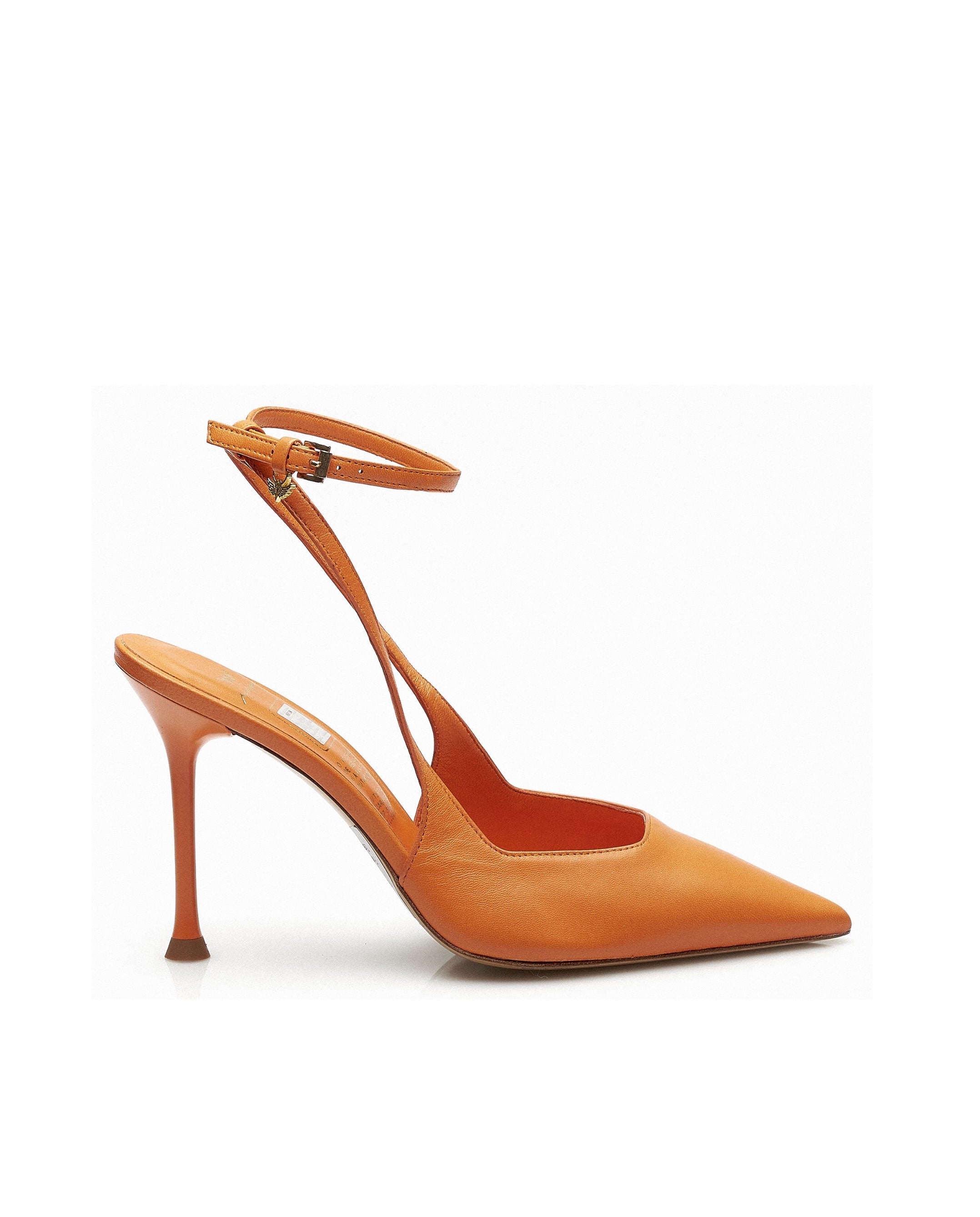 Imagem 0 de Salto alto Miguel Vieira em Pele, com fivela dourada