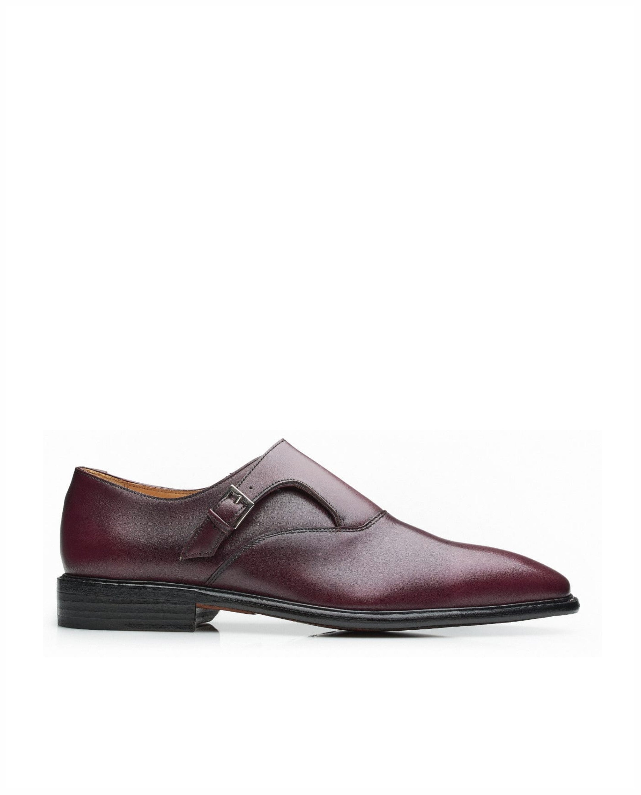 Imagem 0 de Monk elegante em pele com fivela quadrada e sola em couro