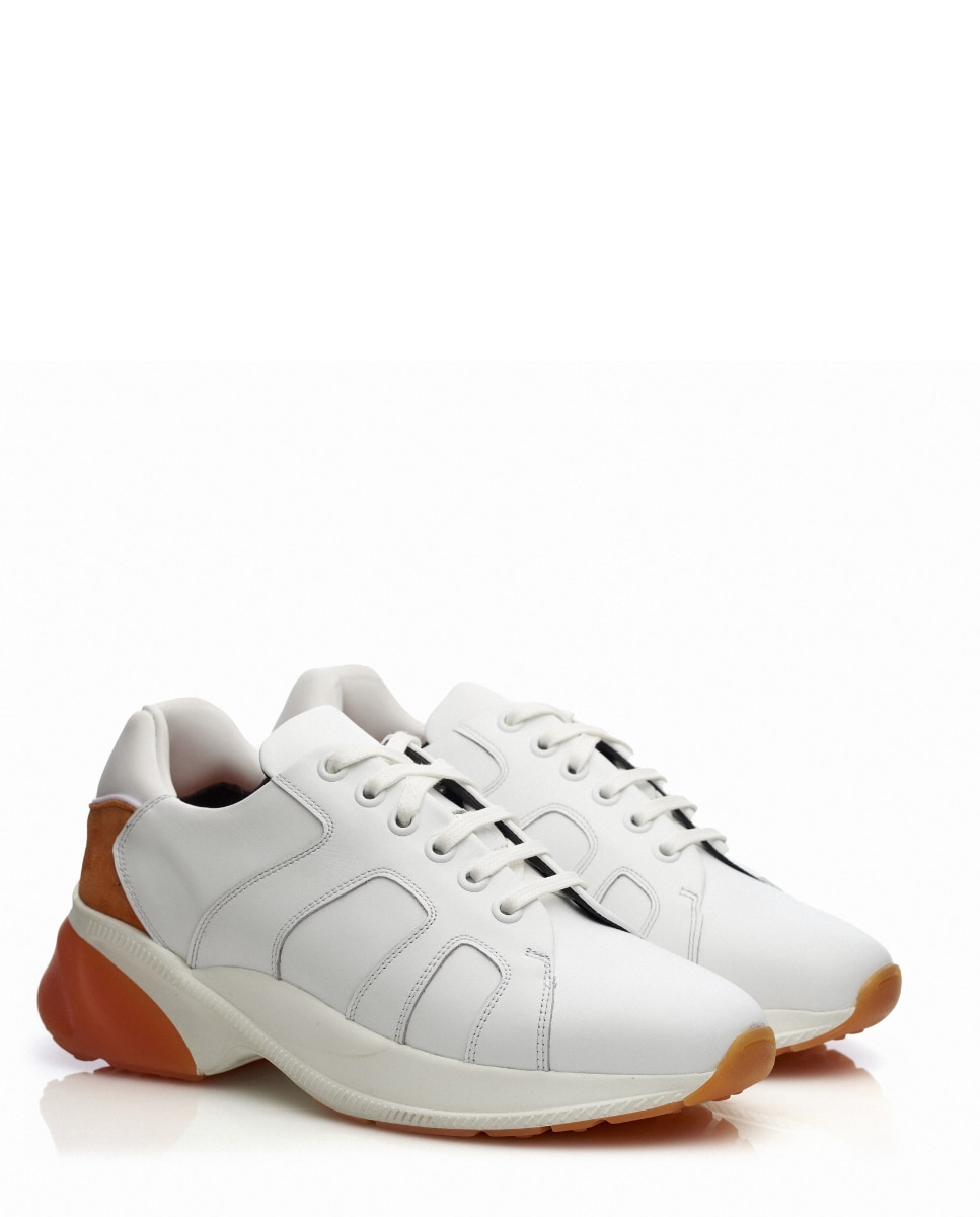Sneaker Mariano feito à mão em pele para um conforto extraordinário Laranja-2