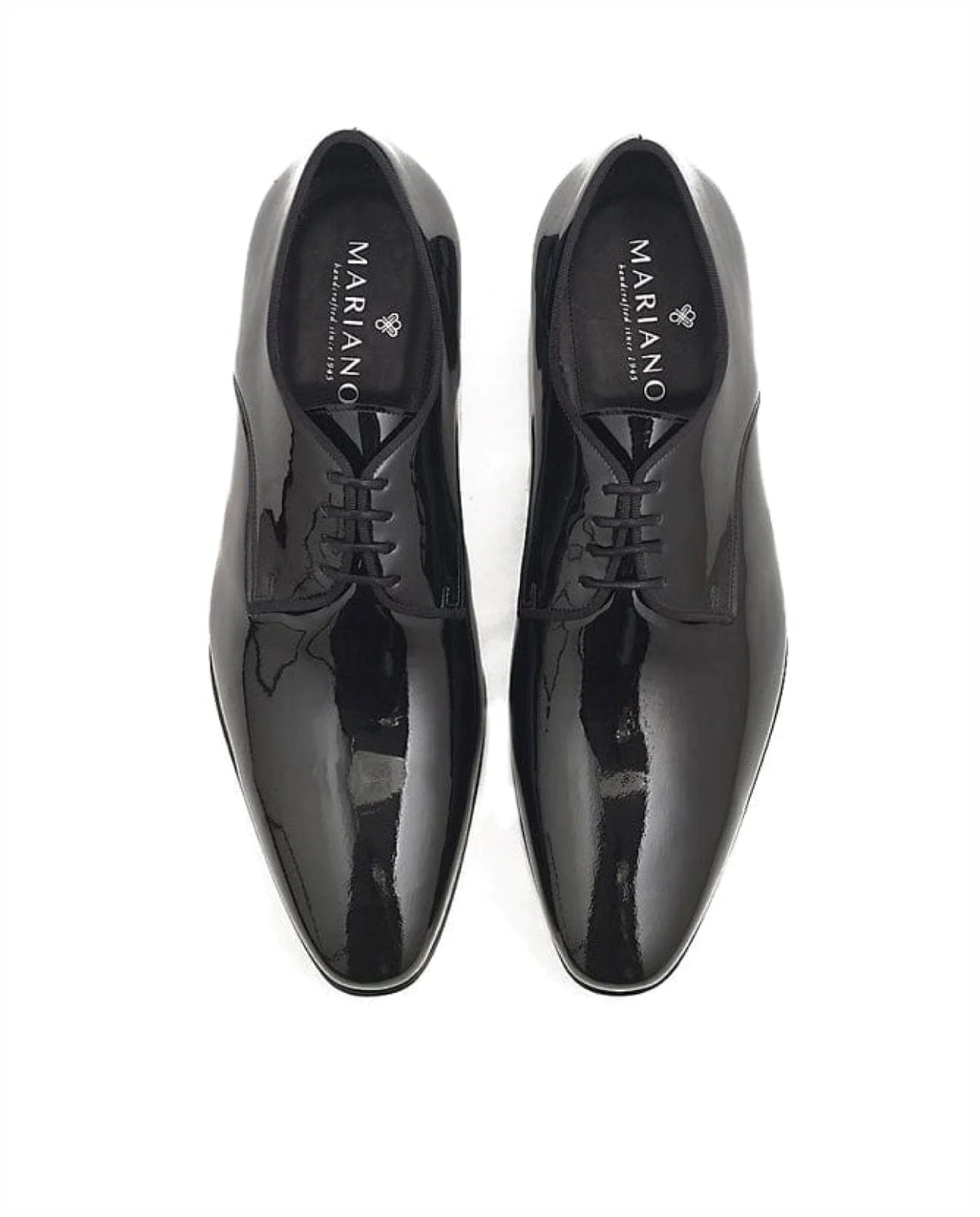 Derby elegante em verniz e sola em couro Preto-2