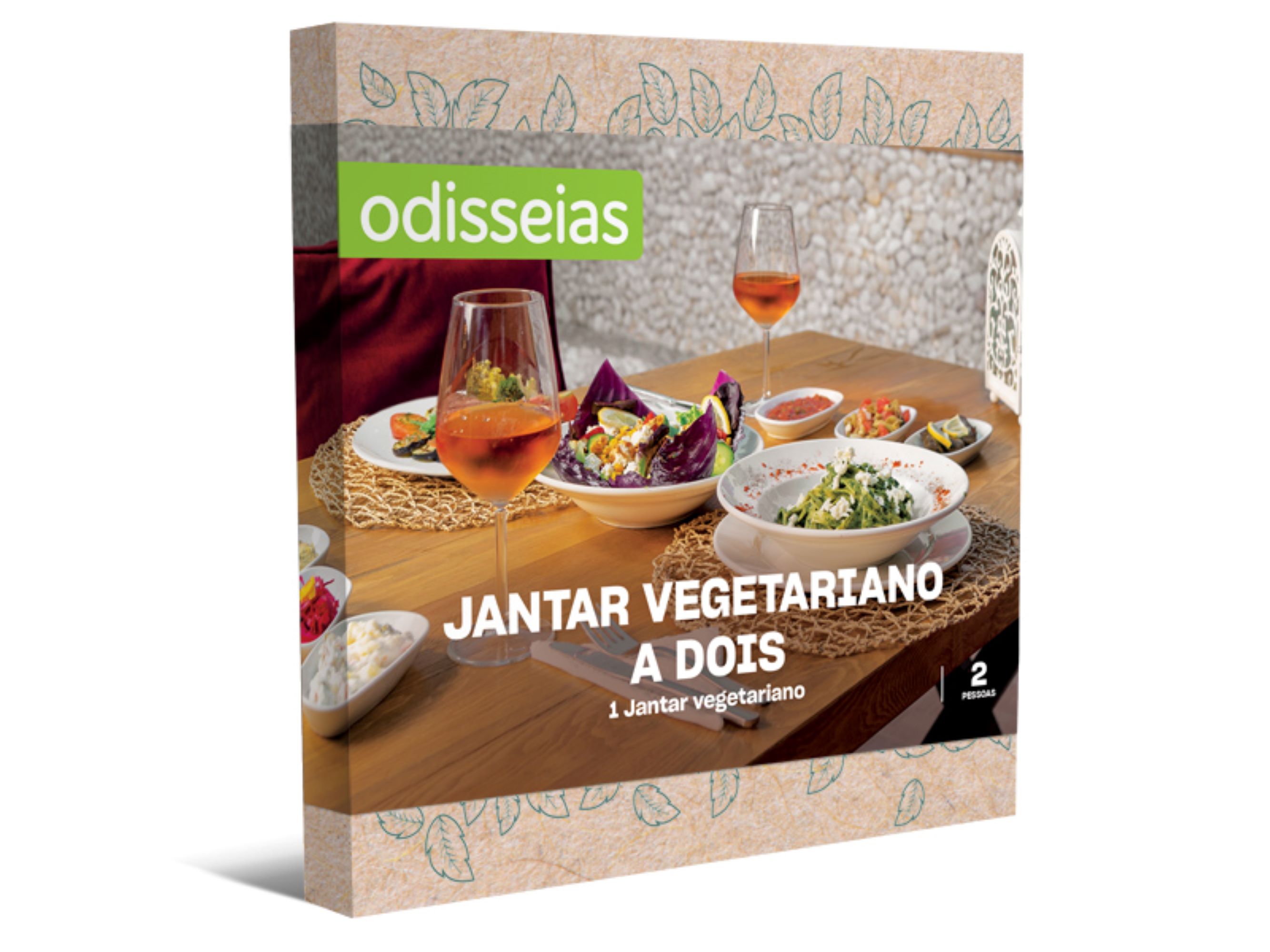 Imagem 0 de Odisseias Pack Presente - Jantar vegetariano a dois | Experiência gourmet para 2 pessoas