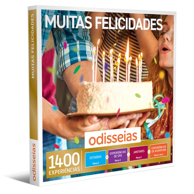 Imagem 0 de Odisseias Pack Presente - Muitas Felicidades | Experiência de alojamento, Spa, gourmet ou aventura para 1 ou 2 pessoas