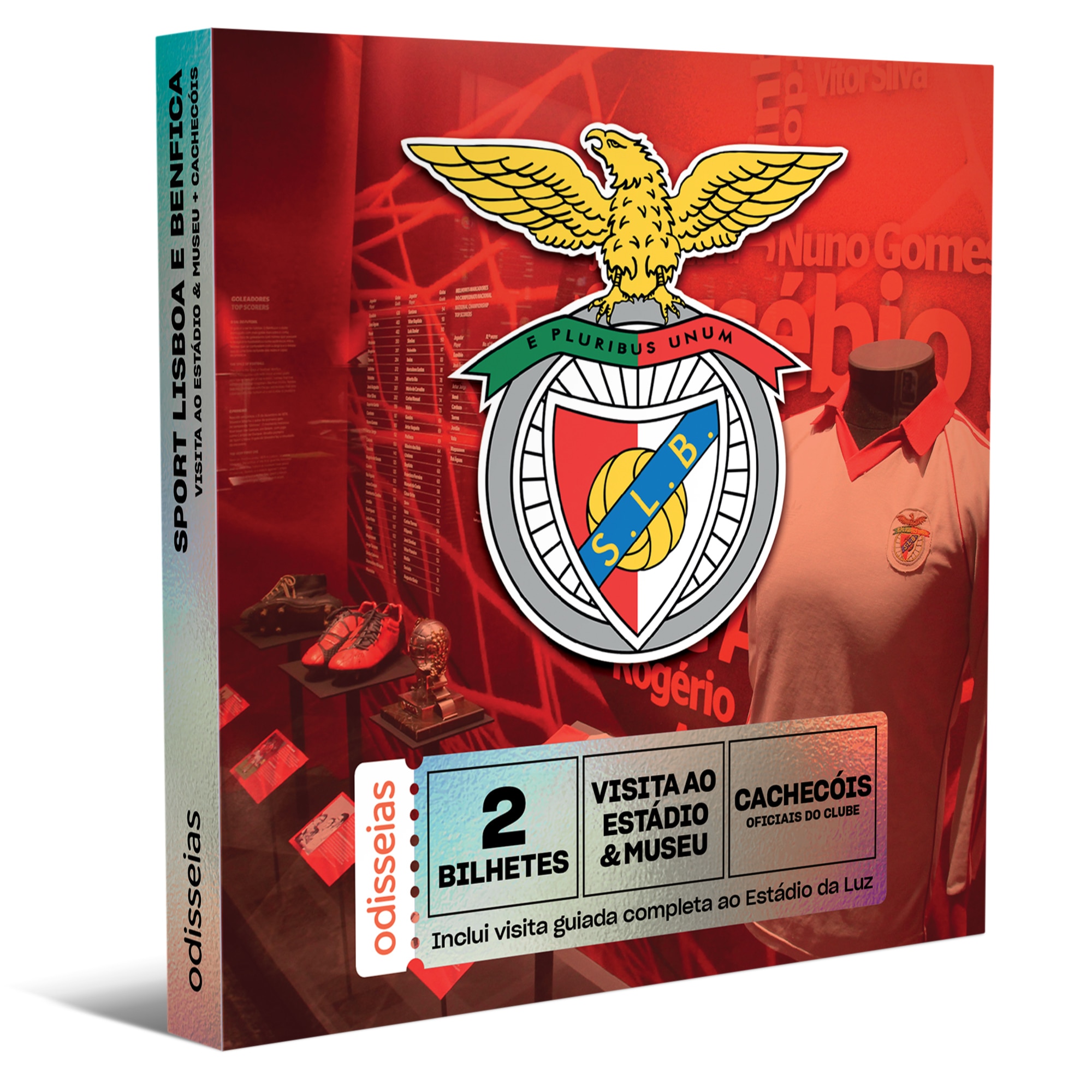 Imagem 0 de Odisseias Pack Presente- Sport Lisboa e Benfica | Tour ao Estádio & Museu + Cachecóis