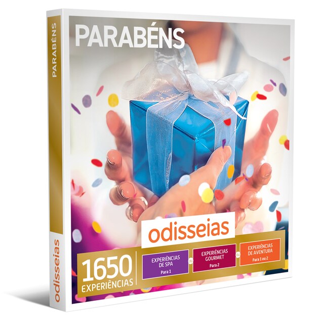 Imagem 0 de Odisseias Pack Presente - Parabéns | Experiência Spa, gourmet ou aventura | 1 ou 2 pessoas