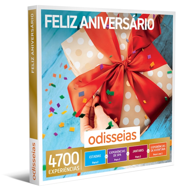Imagem 0 de Odisseias Pack Presente  - Feliz Aniversário | Experiência de alojamento, Spa, gourmet ou aventura | 1 ou 2 pessoas