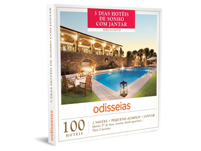 Imagem 0 de Odisseias Pack Presente - 3 Dias Hotéis de Sonho com Jantar | Experiência de alojamento e Jantar | 2 pessoas