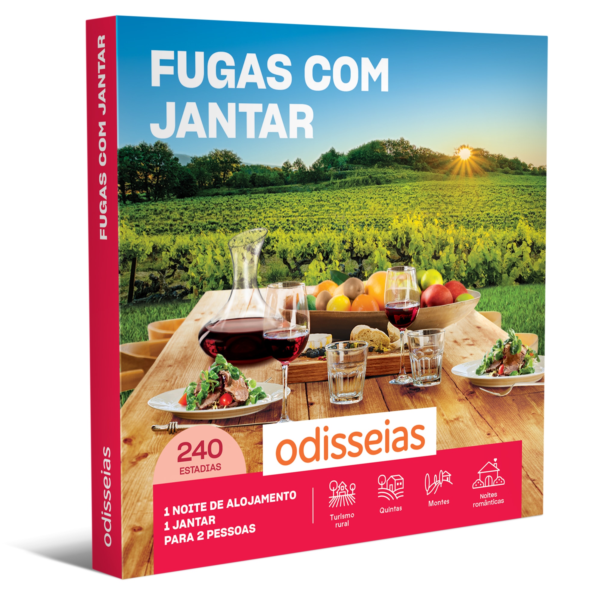 Pack Presente Odisseias - Fugas com Jantar | Experiência 1 noite | Jantar |2 pessoas 1