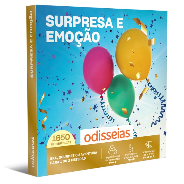 Imagem 0 de Pack Presente Odisseias - Surpresa e Emoção | Experiência SPA, gourmet ou aventura | 1 ou 2 pessoas