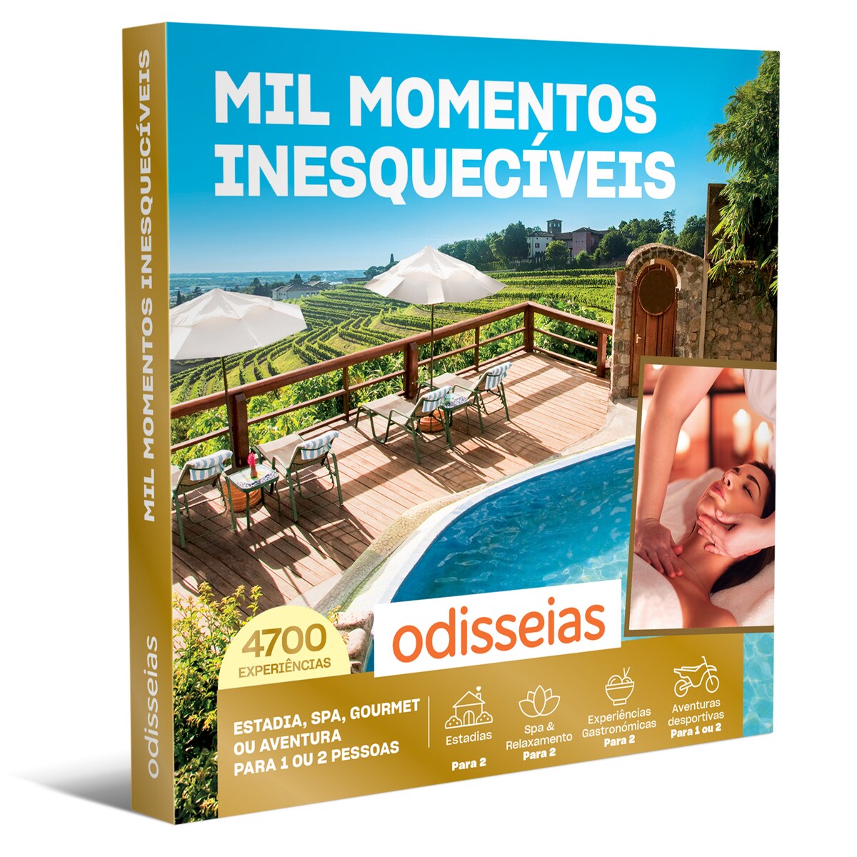 Pack Presente Odisseias - Mil Momentos Inesquecíveis | Experiência de alojamento, SPA, gourmet ou aventura | 1 ou 2 pessoas 1