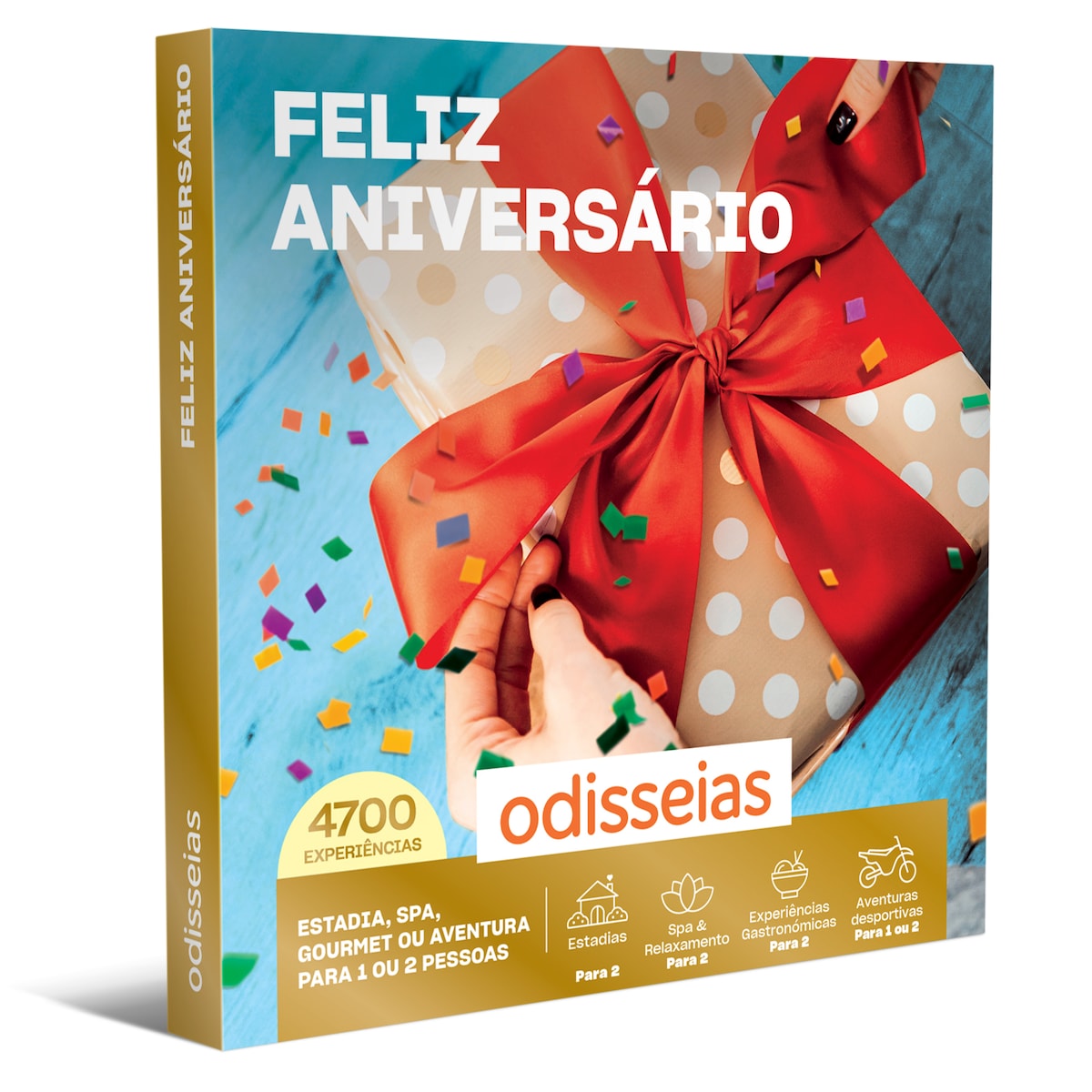 Pack Presente Odisseias - Feliz Aniversário | Experiência de alojamento, SPA, gourmet ou aventura | 1 ou 2 pessoas 1
